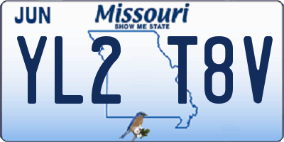 MO license plate YL2T8V
