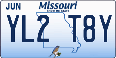 MO license plate YL2T8Y
