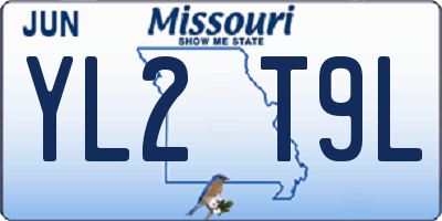 MO license plate YL2T9L