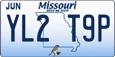MO license plate YL2T9P