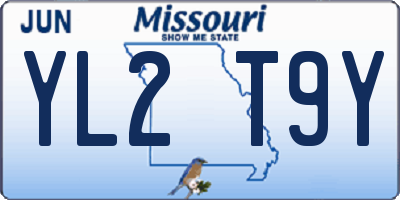 MO license plate YL2T9Y