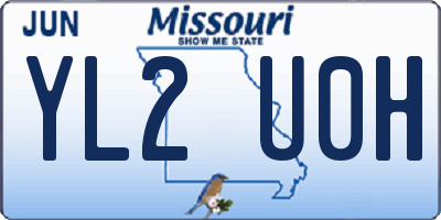 MO license plate YL2U0H