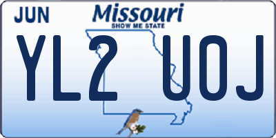 MO license plate YL2U0J