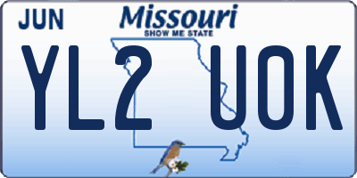 MO license plate YL2U0K