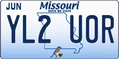 MO license plate YL2U0R
