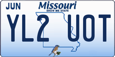 MO license plate YL2U0T
