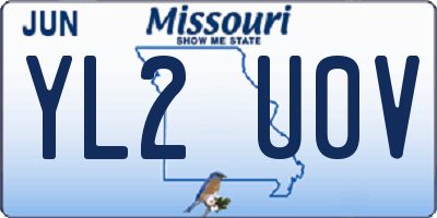 MO license plate YL2U0V
