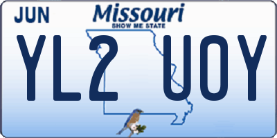 MO license plate YL2U0Y