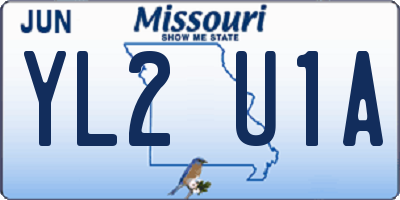 MO license plate YL2U1A