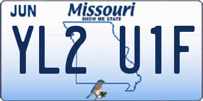MO license plate YL2U1F