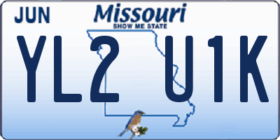 MO license plate YL2U1K