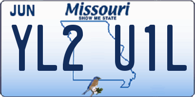 MO license plate YL2U1L