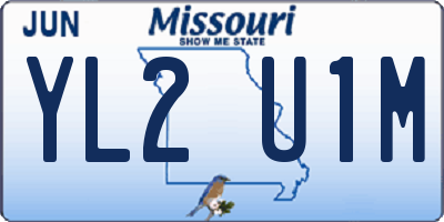 MO license plate YL2U1M