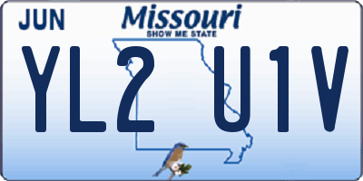 MO license plate YL2U1V