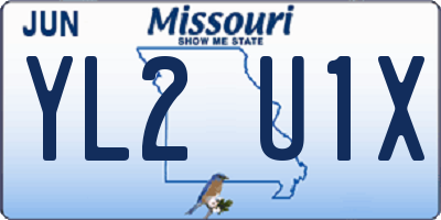 MO license plate YL2U1X
