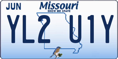 MO license plate YL2U1Y