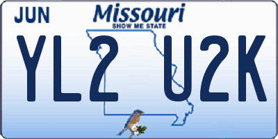 MO license plate YL2U2K