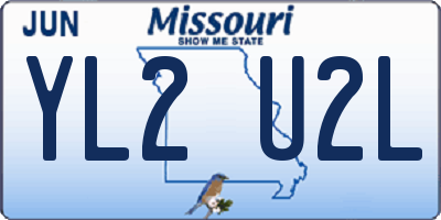 MO license plate YL2U2L