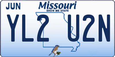 MO license plate YL2U2N