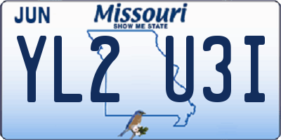 MO license plate YL2U3I
