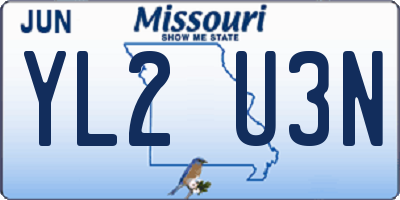 MO license plate YL2U3N