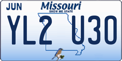 MO license plate YL2U3O