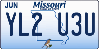 MO license plate YL2U3U