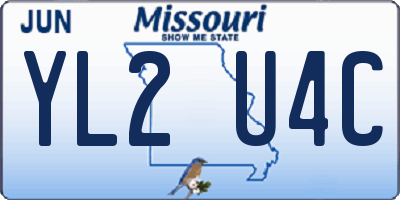 MO license plate YL2U4C