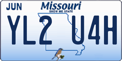 MO license plate YL2U4H
