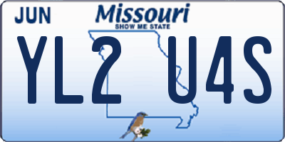 MO license plate YL2U4S