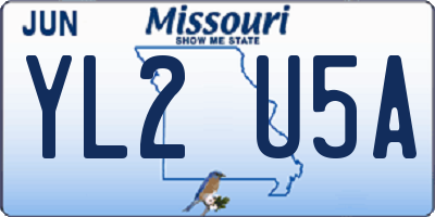 MO license plate YL2U5A