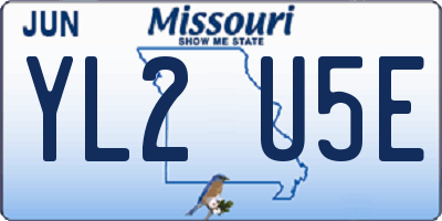 MO license plate YL2U5E