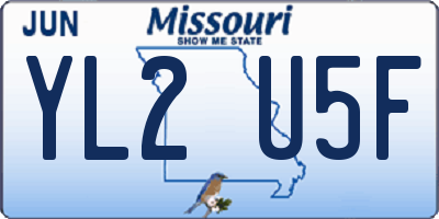 MO license plate YL2U5F