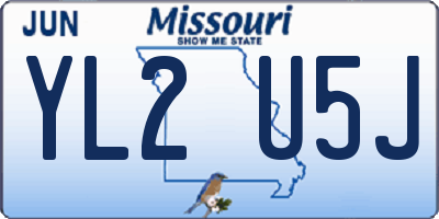 MO license plate YL2U5J