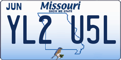 MO license plate YL2U5L
