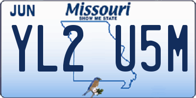 MO license plate YL2U5M