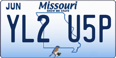 MO license plate YL2U5P