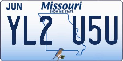 MO license plate YL2U5U