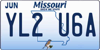 MO license plate YL2U6A