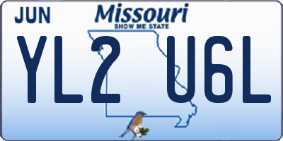 MO license plate YL2U6L