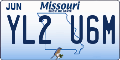 MO license plate YL2U6M