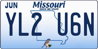 MO license plate YL2U6N