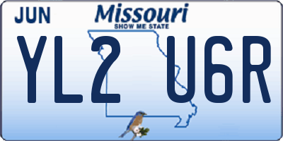 MO license plate YL2U6R