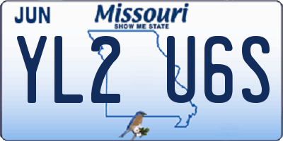 MO license plate YL2U6S