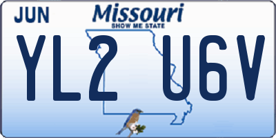MO license plate YL2U6V