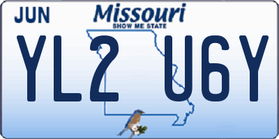 MO license plate YL2U6Y