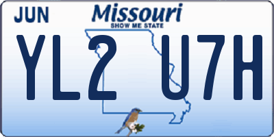 MO license plate YL2U7H