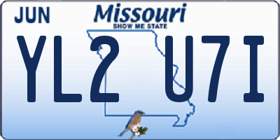 MO license plate YL2U7I