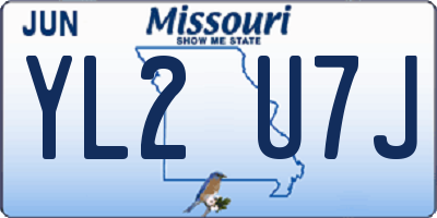 MO license plate YL2U7J