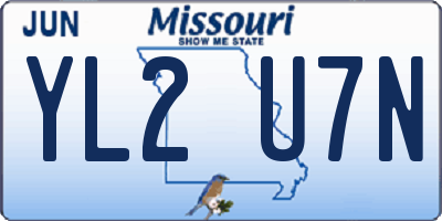 MO license plate YL2U7N
